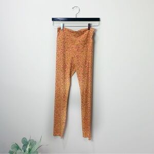 [Lou & Grey] High Waist Butter Soft Orange & Pink Print Athletic Leggings